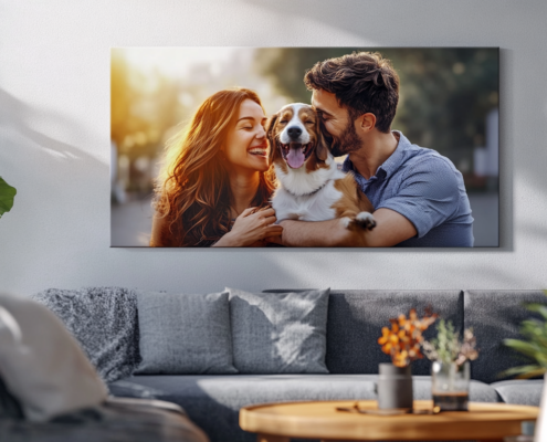 Pareja con perro