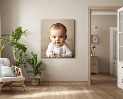 lienzo bebe pared salón