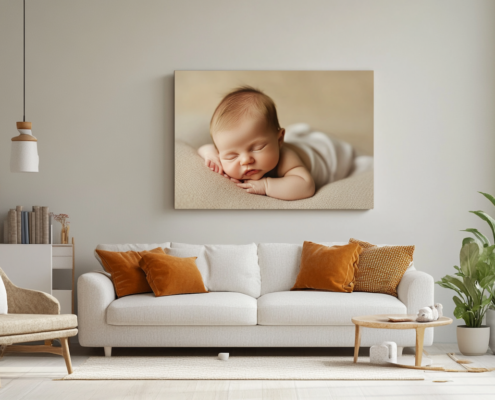 bebe durmiendo salón